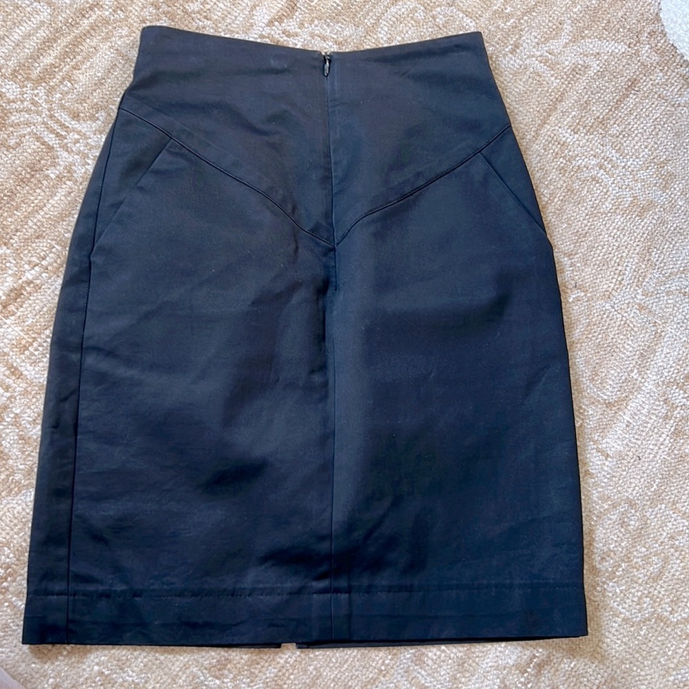 Maria Corejo ZERO black mini pencil skirt hi waist XS